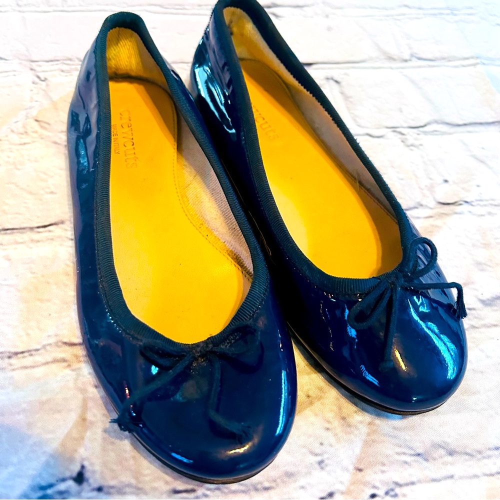 Crew cuts navy patent leather flats